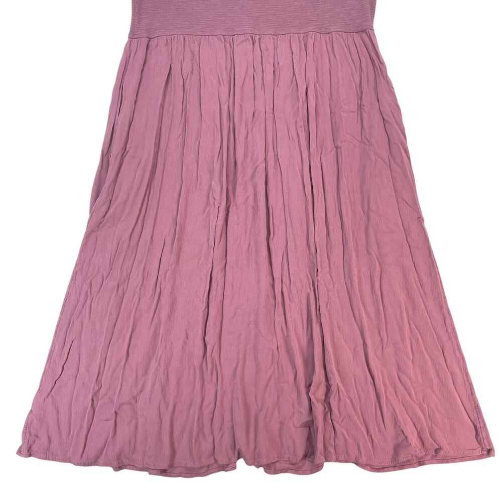 Frye Button Front Midi Tank Dress with Pockets Women's Size XL Mauve Pink Boho - Picture 10 of 15
